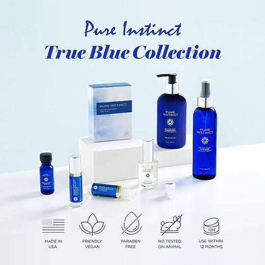 PURE INSTINCT Pheromone Massage & Body Lotion True Blue 8 oz | 236mL - FifthGate