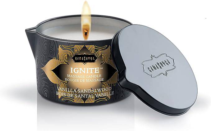Ignite Massage Oil Candle Vanilla Sandalwood - FifthGate