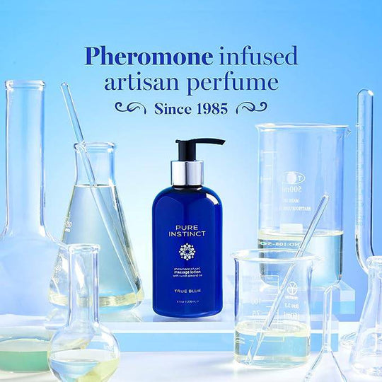PURE INSTINCT Pheromone Massage & Body Lotion True Blue 8 oz | 236mL - FifthGate