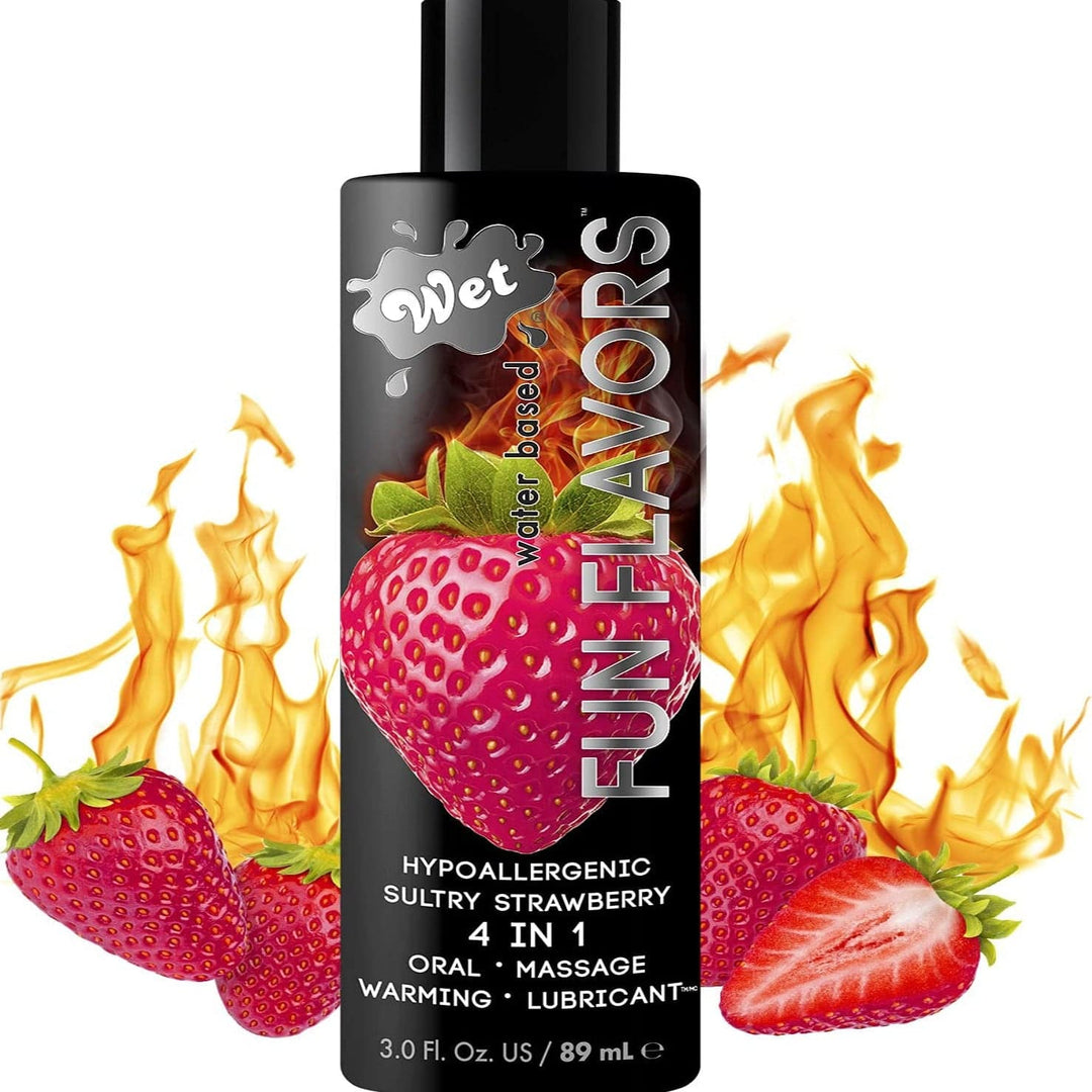 Wet Fun Flavors Sexy Strawberry 4 in 1 3oz - FifthGate