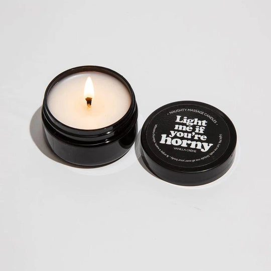 Light Me If You're Horny - Naughty Mini Massage Candle - FifthGate