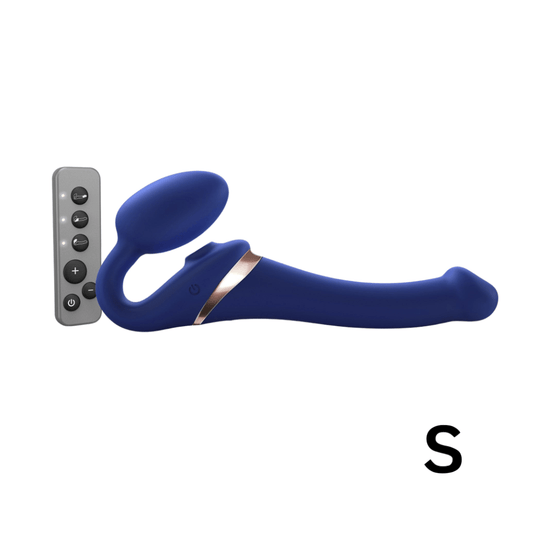 MULTI ORGASM BENDABLE STRAP-ON - S - NIGHT BLUE - FifthGate
