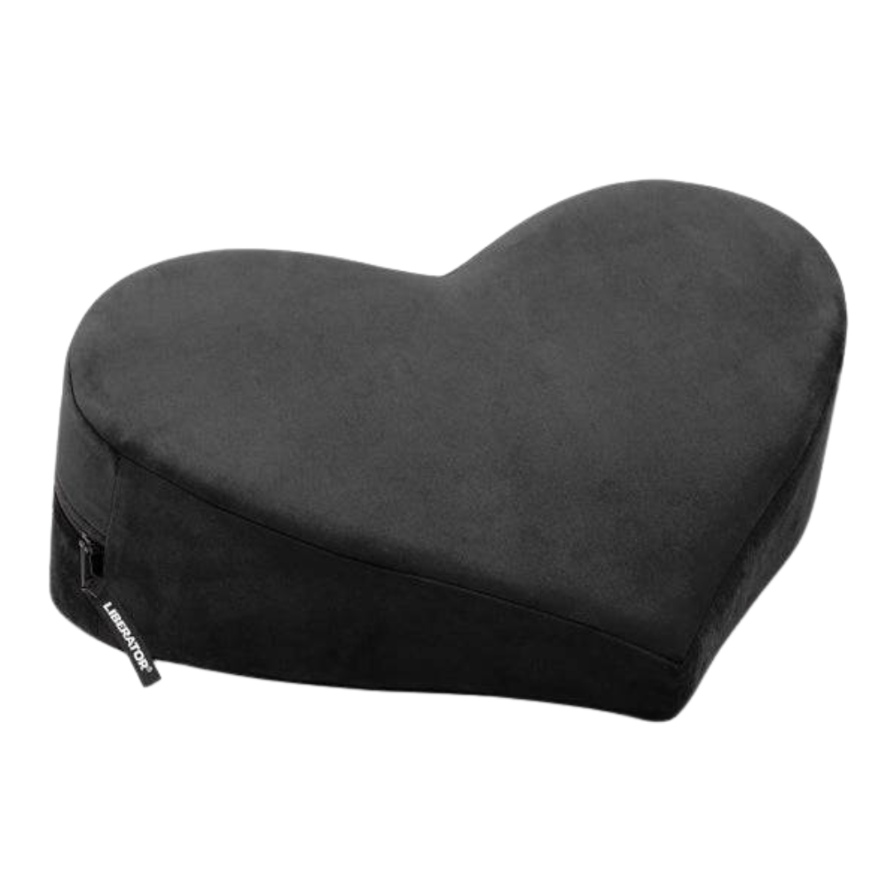 Heart Wedge Black Microvelvet - FifthGate