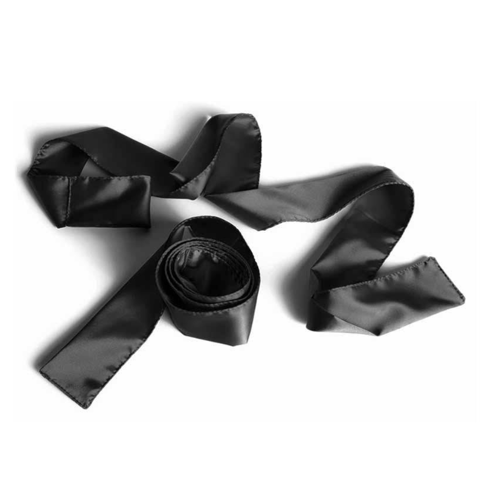 Silky Tie-ups Black Satin - FifthGate
