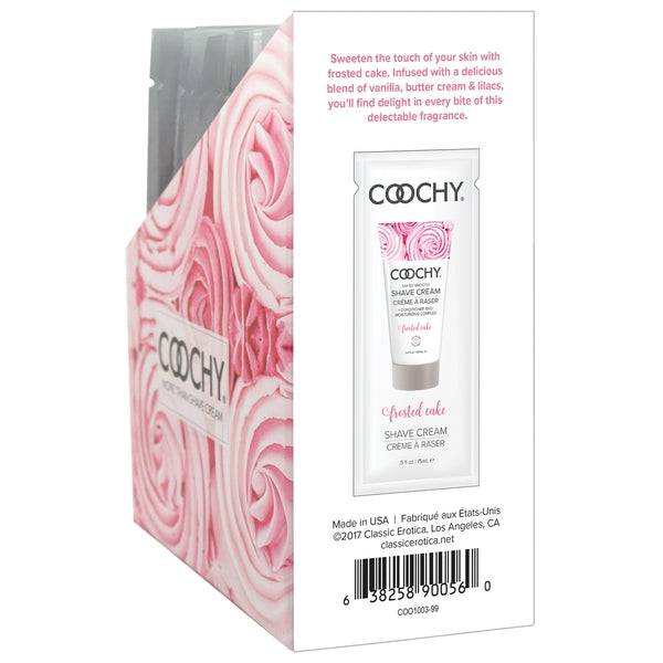 Coochy Shave Cream Frosted Cake foil 15ml Display 24pc - FifthGate
