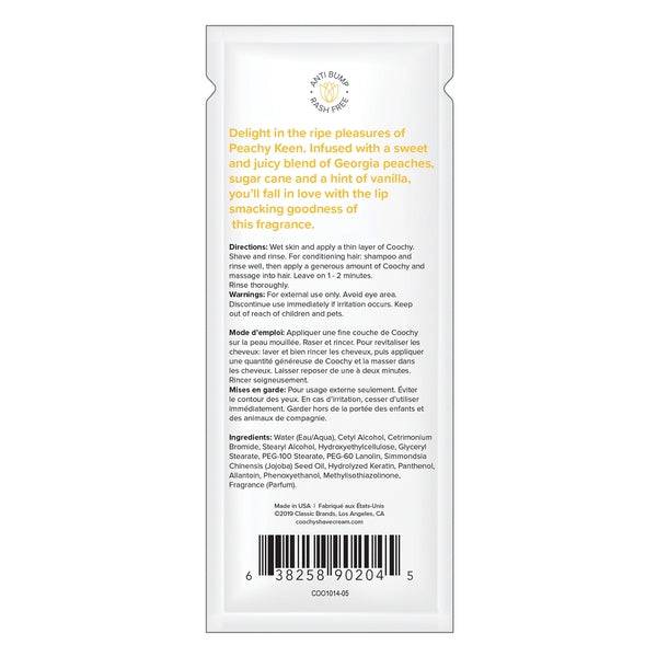 COOCHY SHAVE CREAM Peachy Keen 0.5 fl oz  |  15mL - FOIL - FifthGate