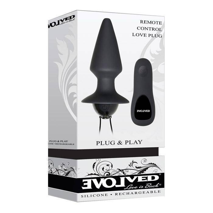 Evolved Novelties Plug & Play Butt Plug Vibrator With Remote Control - FifthGate