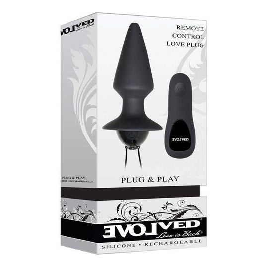 Evolved Novelties Plug & Play Butt Plug Vibrator With Remote Control - FifthGate