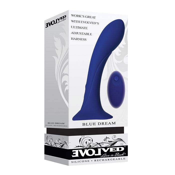Evolved Novelties Blue Dream Dildo with Remote Control - FifthGate