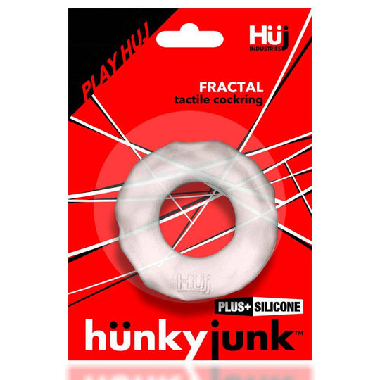 Hunkyjunk FRACTAL tactile cockring CLEAR ICE - FifthGate