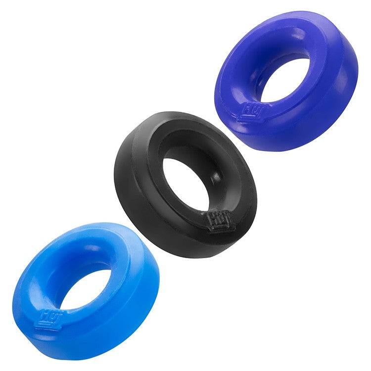 Hunkyjunk HUJ3 c-ring 3-pack,  COBALT MULTI - Tar/Cobalt/Aqua - FifthGate