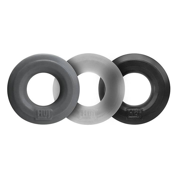 Hunkyjunk HUJ3 c-ring 3-pack,  TAR MULTI  - Tar/Ice/Stone - FifthGate