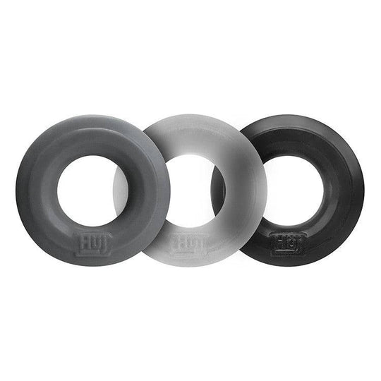 Hunkyjunk HUJ3 c-ring 3-pack,  TAR MULTI  - Tar/Ice/Stone - FifthGate