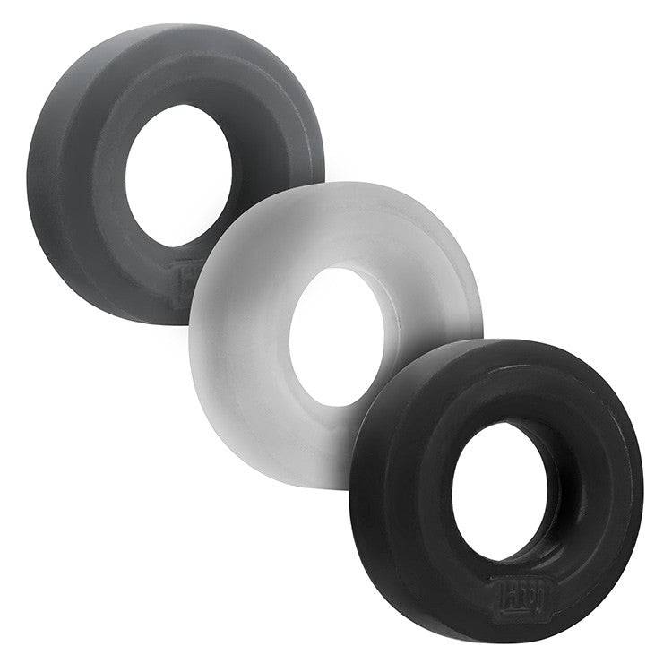 Hunkyjunk HUJ3 c-ring 3-pack,  TAR MULTI  - Tar/Ice/Stone - FifthGate