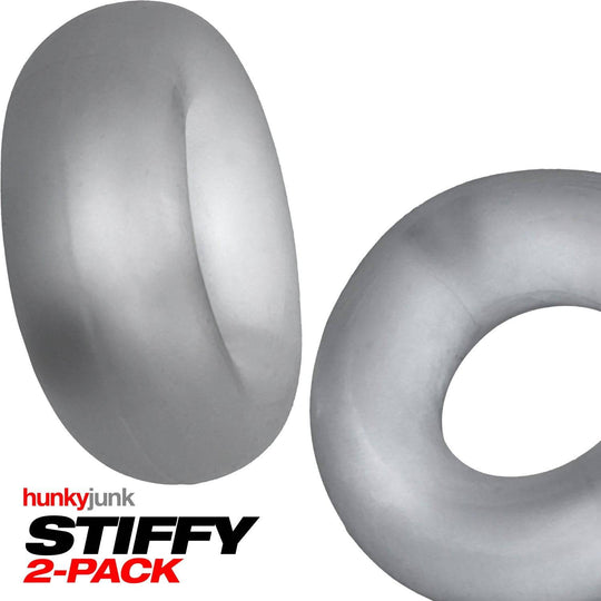 Hunkyjunk STIFFY 2-pack bulge cockrings - CLEAR ICE - FifthGate