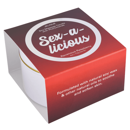 MOOD CANDLES Sex-a-licious - Pheromone Massage Candle Ravenous Raspberry 4oz | 113g - FifthGate