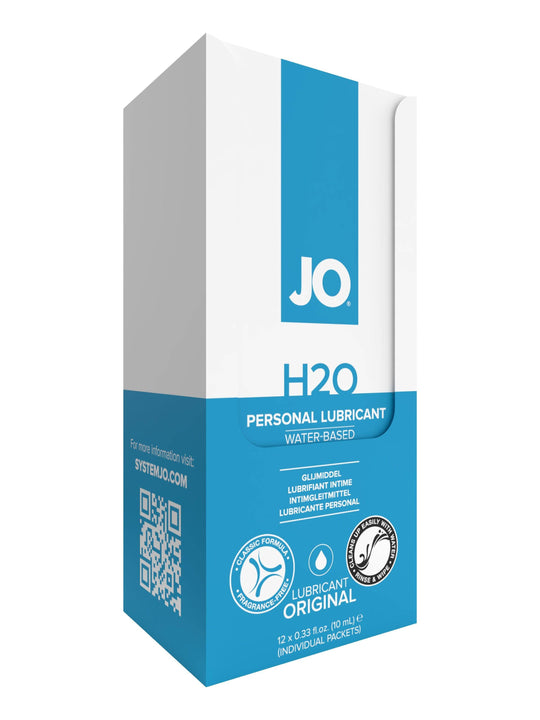 JO H2O Foil Display Box - Original - Lubricant 0.34 floz / 10 mL - FifthGate