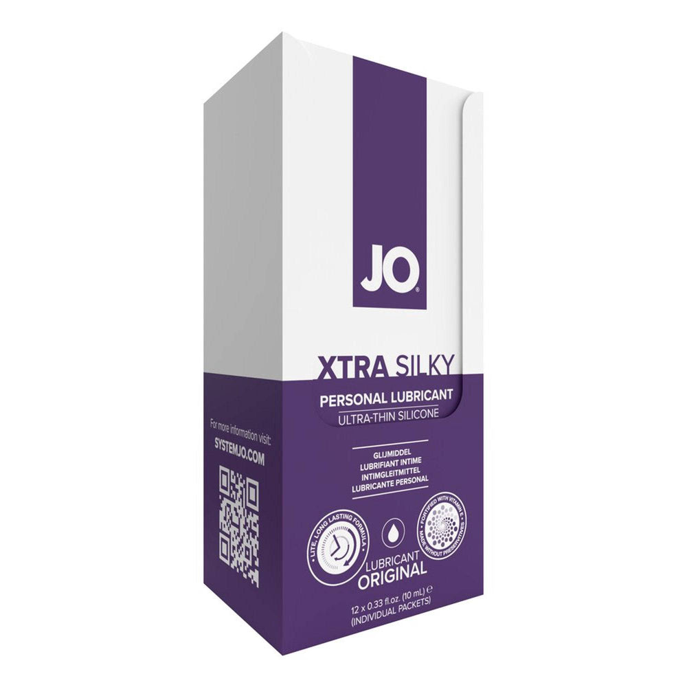 JO Xtra Silky Silicone Foil Display Box - 12 x 10mL - FifthGate
