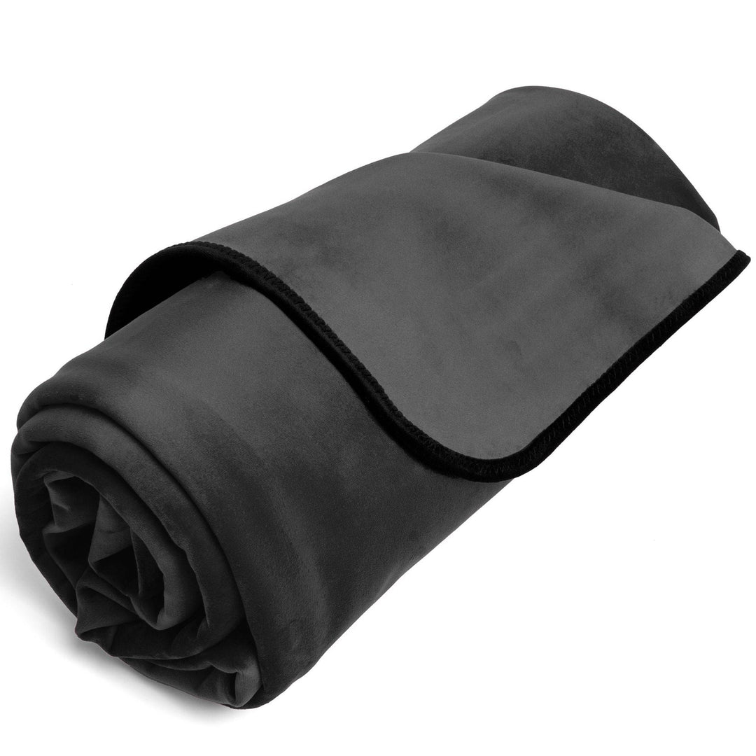 Fascinator Throw Black Velvish - Travel Size - FifthGate