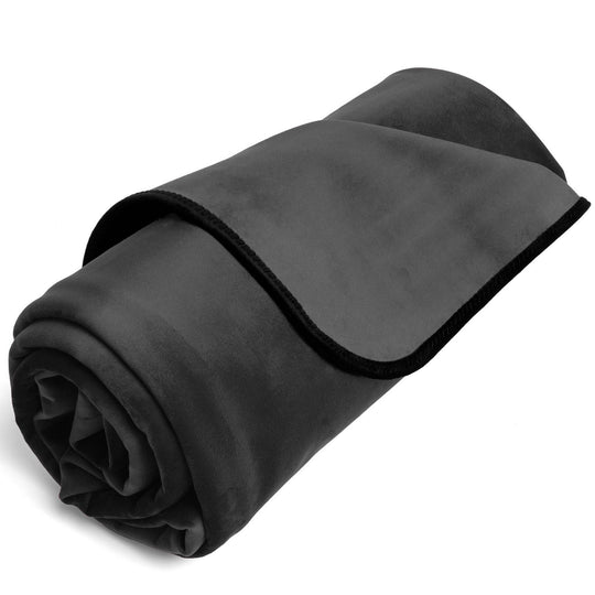 Fascinator Throw Black Velvish - Travel Size - FifthGate