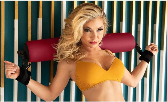 Talea Spreader Bar Claret Faux Leather - FifthGate