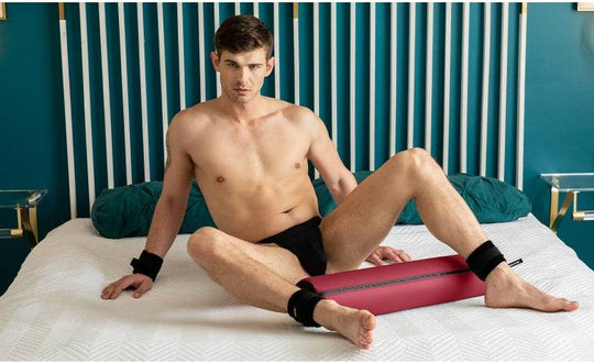 Talea Spreader Bar Claret Faux Leather - FifthGate