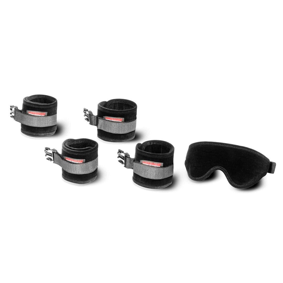 Black Label Seduction Cuff Kit Black Microfiber - FifthGate