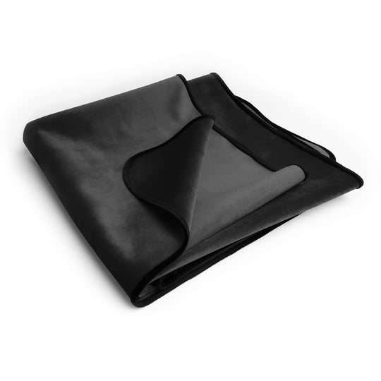 Fascinator Lush Throw  Black Microvelvet - King Size - FifthGate