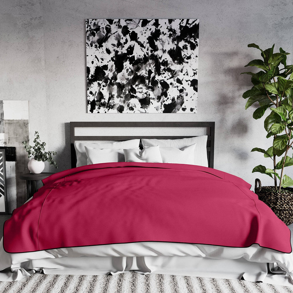 Fascinator Lush Throw  Merlot Microvelvet - King Size - FifthGate