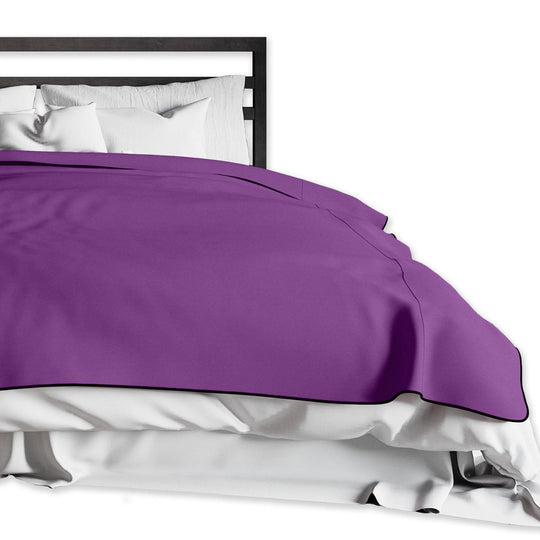 Fascinator Lush Throw  Purple Microvelvet - King Size - FifthGate