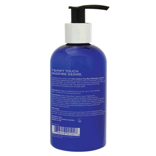 PURE INSTINCT Pheromone Massage & Body Lotion True Blue 8oz | 236mL - FifthGate