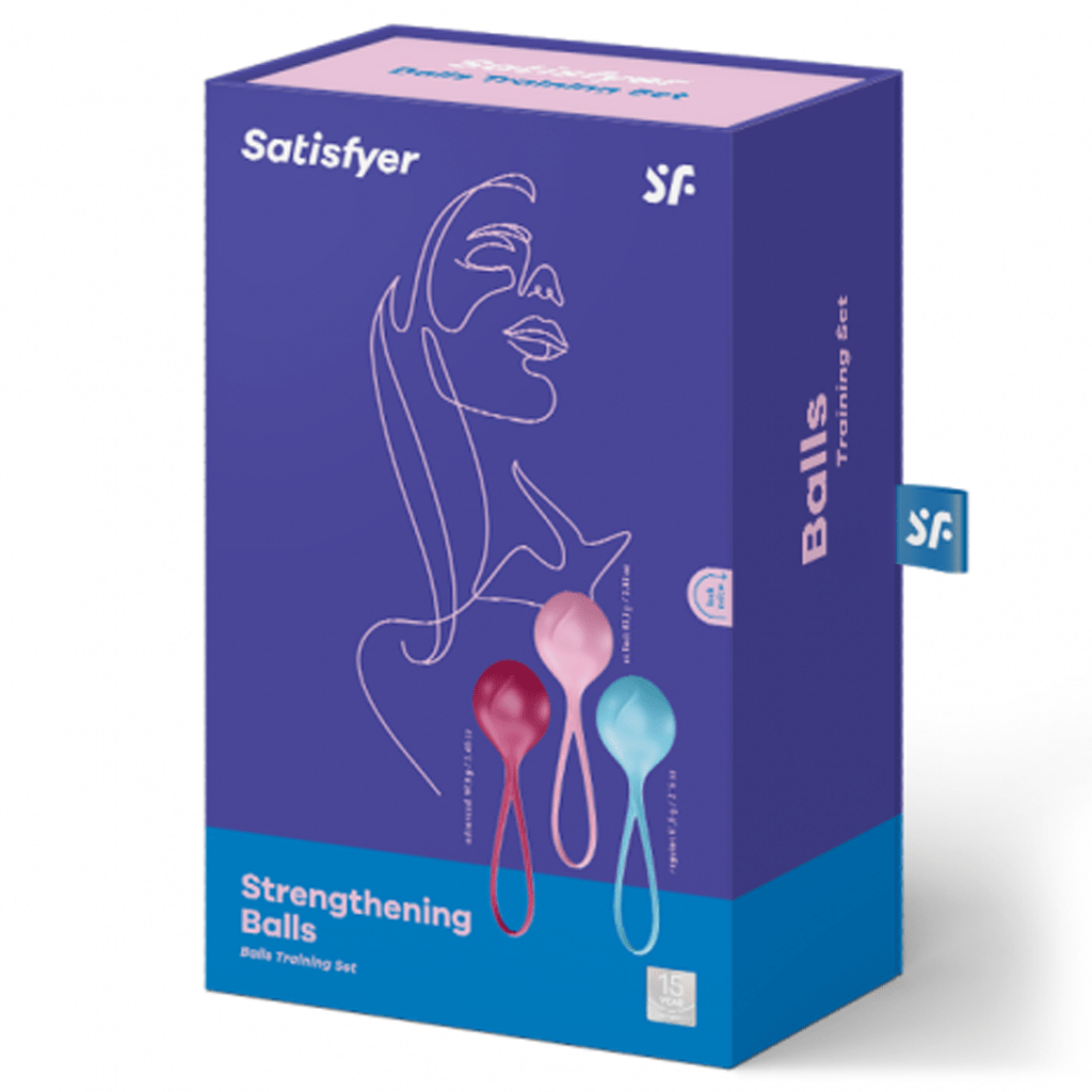Satisfyer Strengthening Balls (set of 3) - turquoise, red, pink - FifthGate