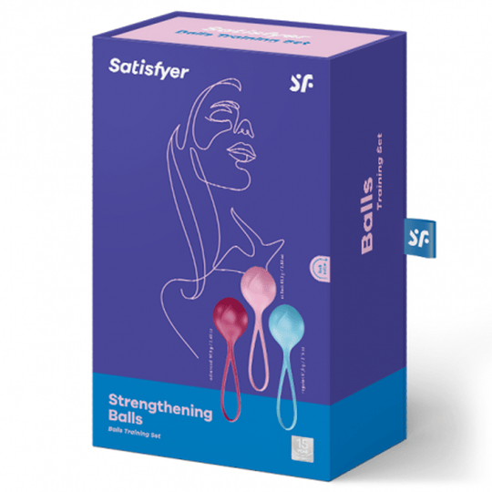 Satisfyer Strengthening Balls (set of 3) - turquoise, red, pink - FifthGate