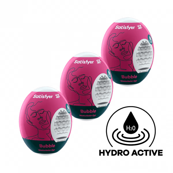 Satisfyer Masturbator Egg 3er Set (Bubble) Violet - FifthGate