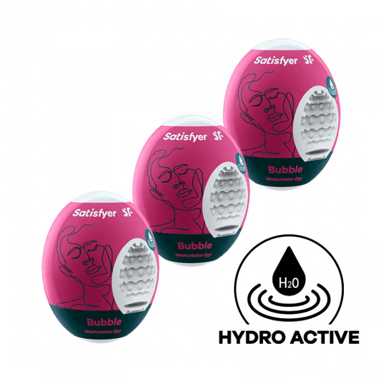 Satisfyer Masturbator Egg 3er Set (Bubble) Violet - FifthGate