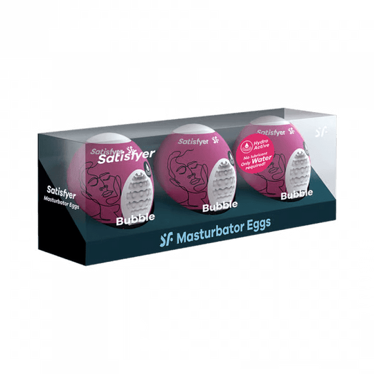 Satisfyer Masturbator Egg 3er Set (Bubble) Violet - FifthGate