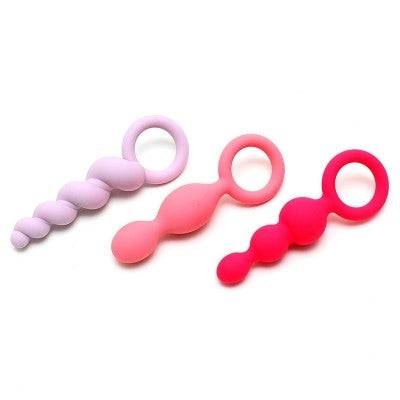 Satisfyer Booty Call (set of 3) (Colored) - pink, purple, red - FifthGate