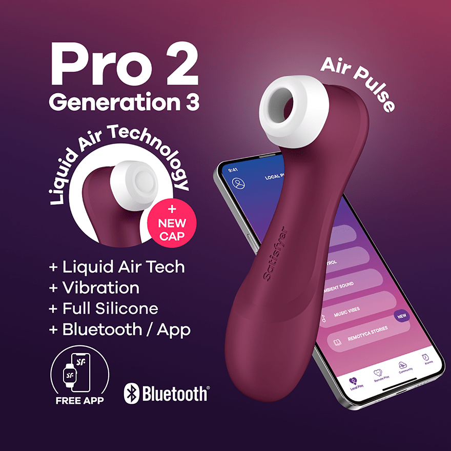 Satisfyer Pro 2 Generation 3 Connect App - Wine Red - FifthGate