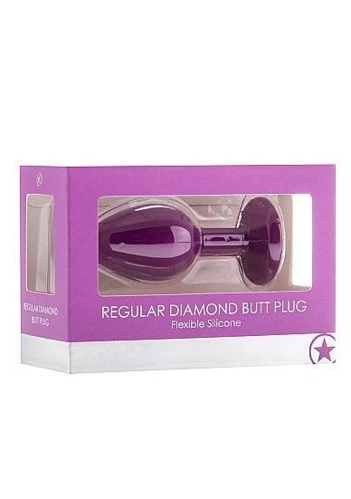 Shots Toys Diamond Butt Plug Regular Purple - FifthGate