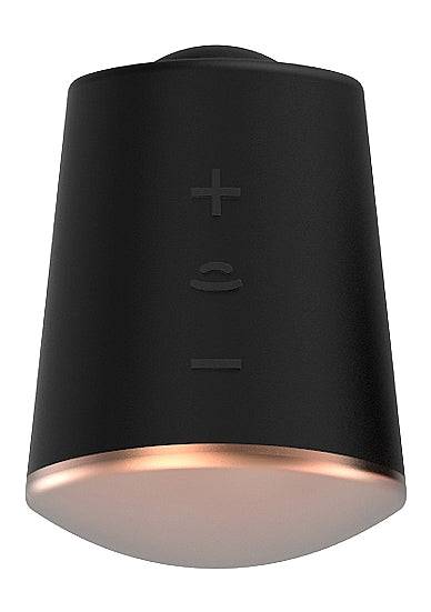Shots Toys Elegance Dazzling Rotating &amp; Vibrating Clitoral Stimulator Black/Gold - FifthGate
