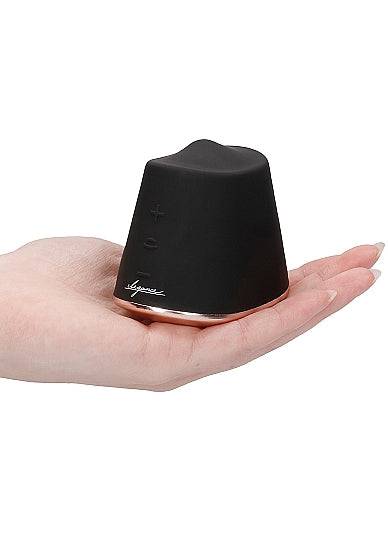 Shots Toys Elegance Dazzling Rotating &amp; Vibrating Clitoral Stimulator Black/Gold - FifthGate
