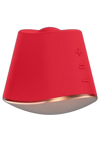 Shots Toys Elegance Dazzling Rotating &amp; Vibrating Clitoral Stimulator Red - FifthGate