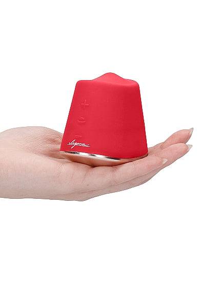 Shots Toys Elegance Dazzling Rotating &amp; Vibrating Clitoral Stimulator Red - FifthGate