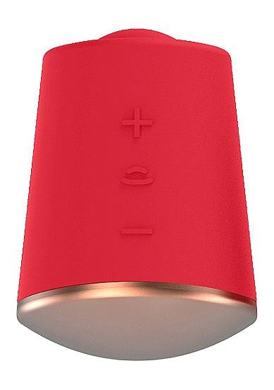 Shots Toys Elegance Dazzling Rotating &amp; Vibrating Clitoral Stimulator Red - FifthGate