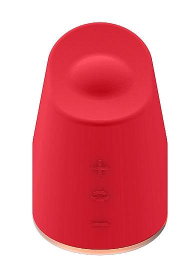 Shots Toys Elegance Dazzling Rotating &amp; Vibrating Clitoral Stimulator Red - FifthGate