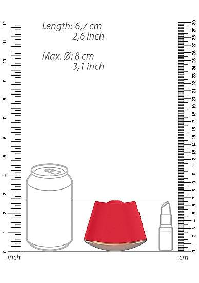Shots Toys Elegance Dazzling Rotating &amp; Vibrating Clitoral Stimulator Red - FifthGate