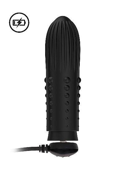Shots Toys Elegance Lush Turbo Rechargeable Bullet Vibrator Black - FifthGate